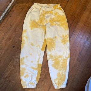 Yellow Tie Dye Sweatpants